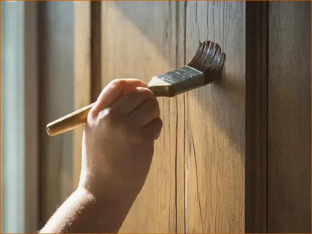 رنگ چوب برای درب